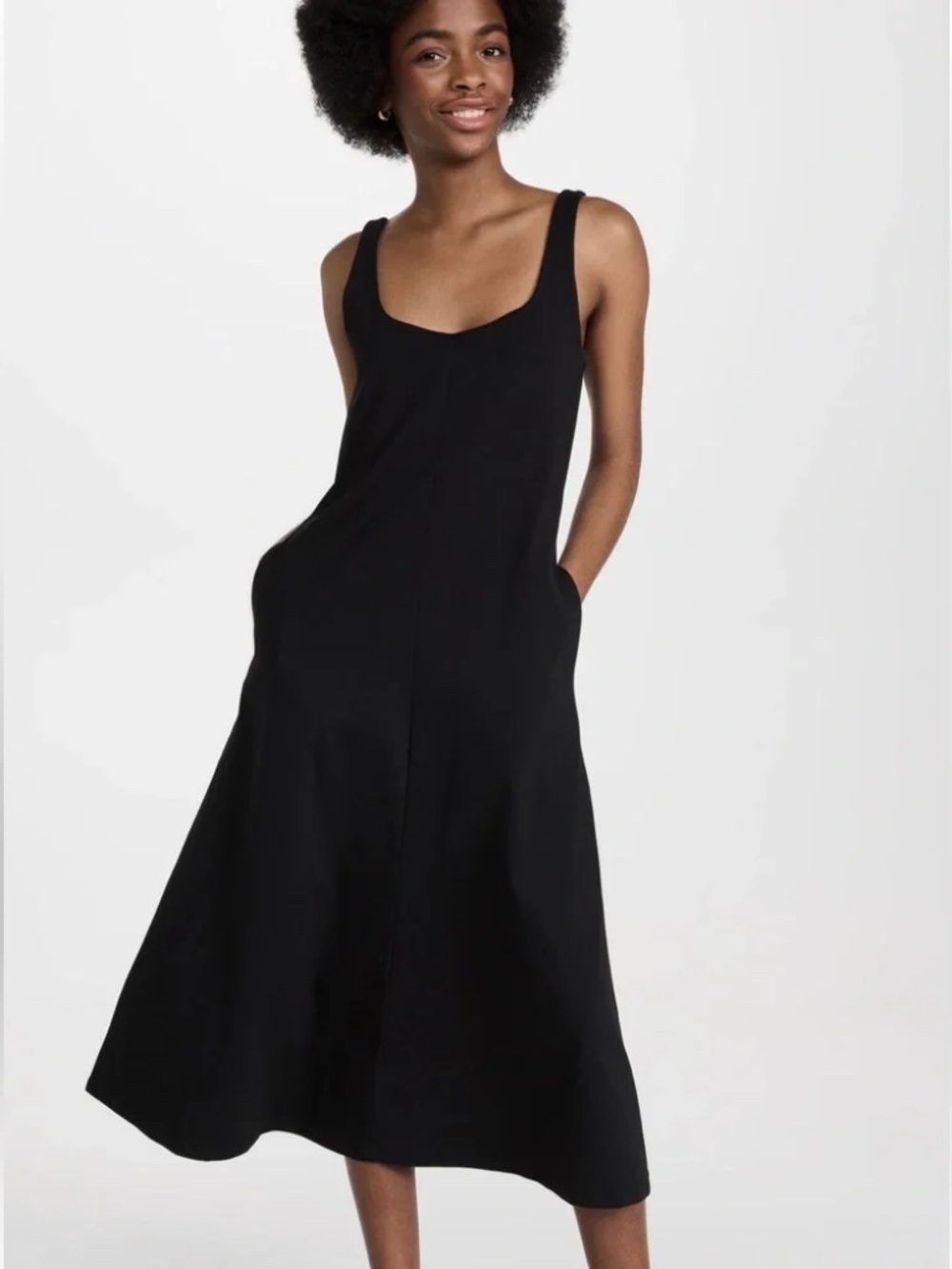 Vince Sleeveless Trapeze Dress Black Size XS - Picture 2 of 4
